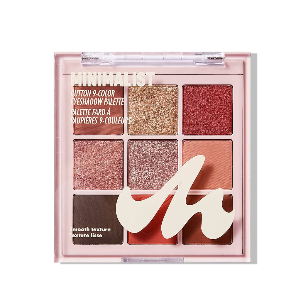 Palette maquillage 9 teintes Minimalist – Rouge & marron, image 1