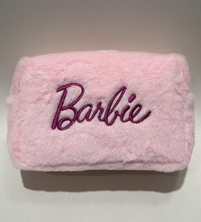 Trousse de maquillage peluche brodée – Collection Barbie - Rose, image 1