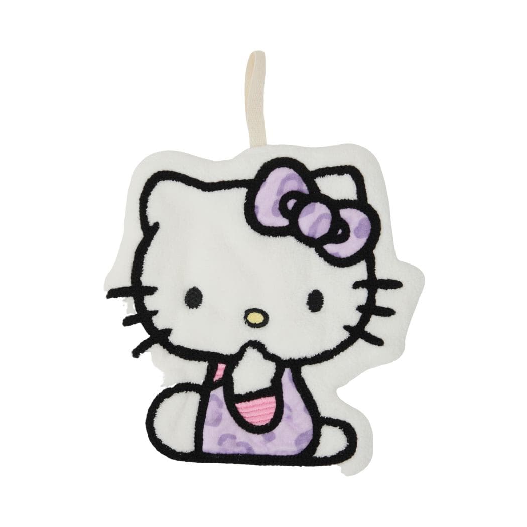 Serviette de toilette motif léopard Hello Kitty - Violet, image 1