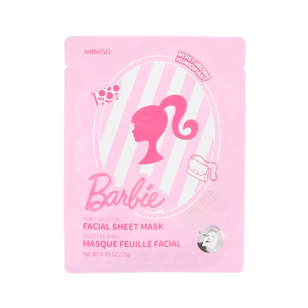 Masque visage en tissu – Collection Barbie - Acide hyaluronique, image 1
