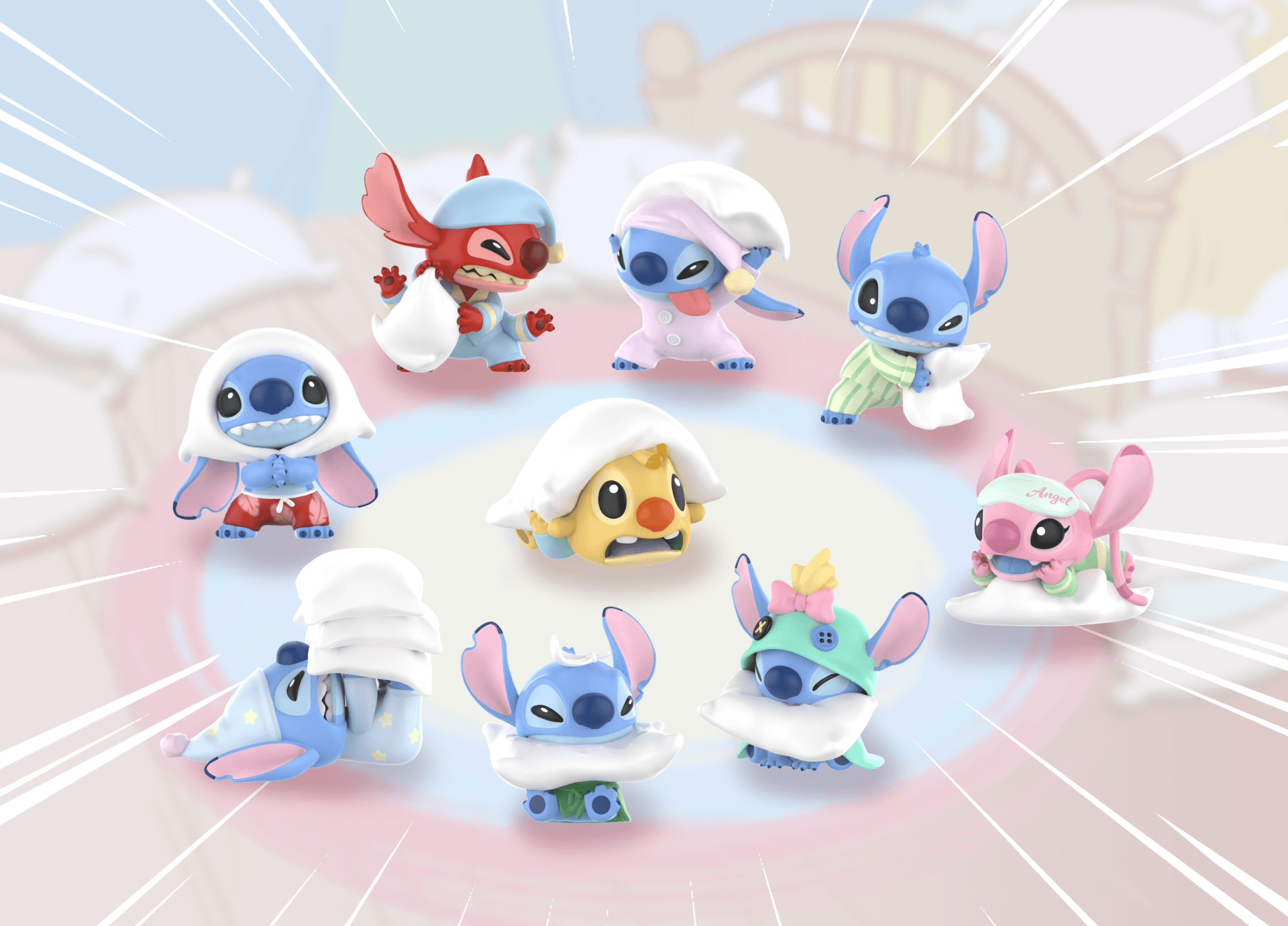 Boîte surprise figurine – Collection Disney Stitch Pillow Fight, image 1