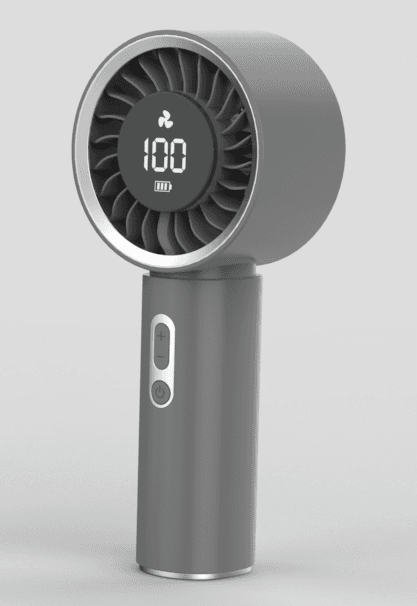Mini ventilateur digital 1800 mAh - Noir, image 1