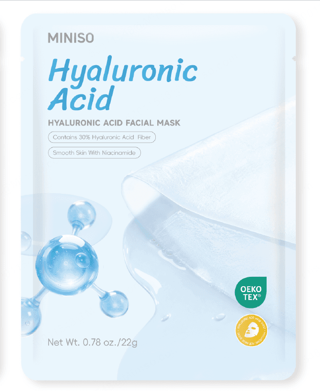 Masque visage hydratant fibres à l’acide hyaluronique, image 1