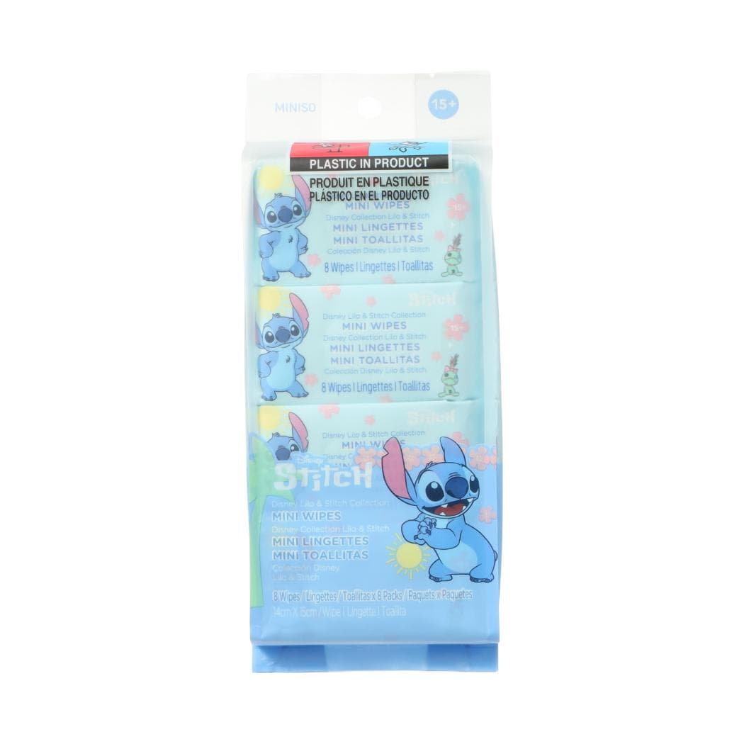 Mini lingettes – Collection Disney Lilo & Stitch (8 lingettes × 8 paquets), image 1